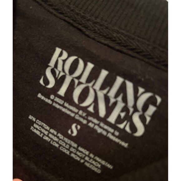 Rolling Stones Women's Size Small Black Spiked Tongue‎ Sweatshirt - Picture 3 of 3